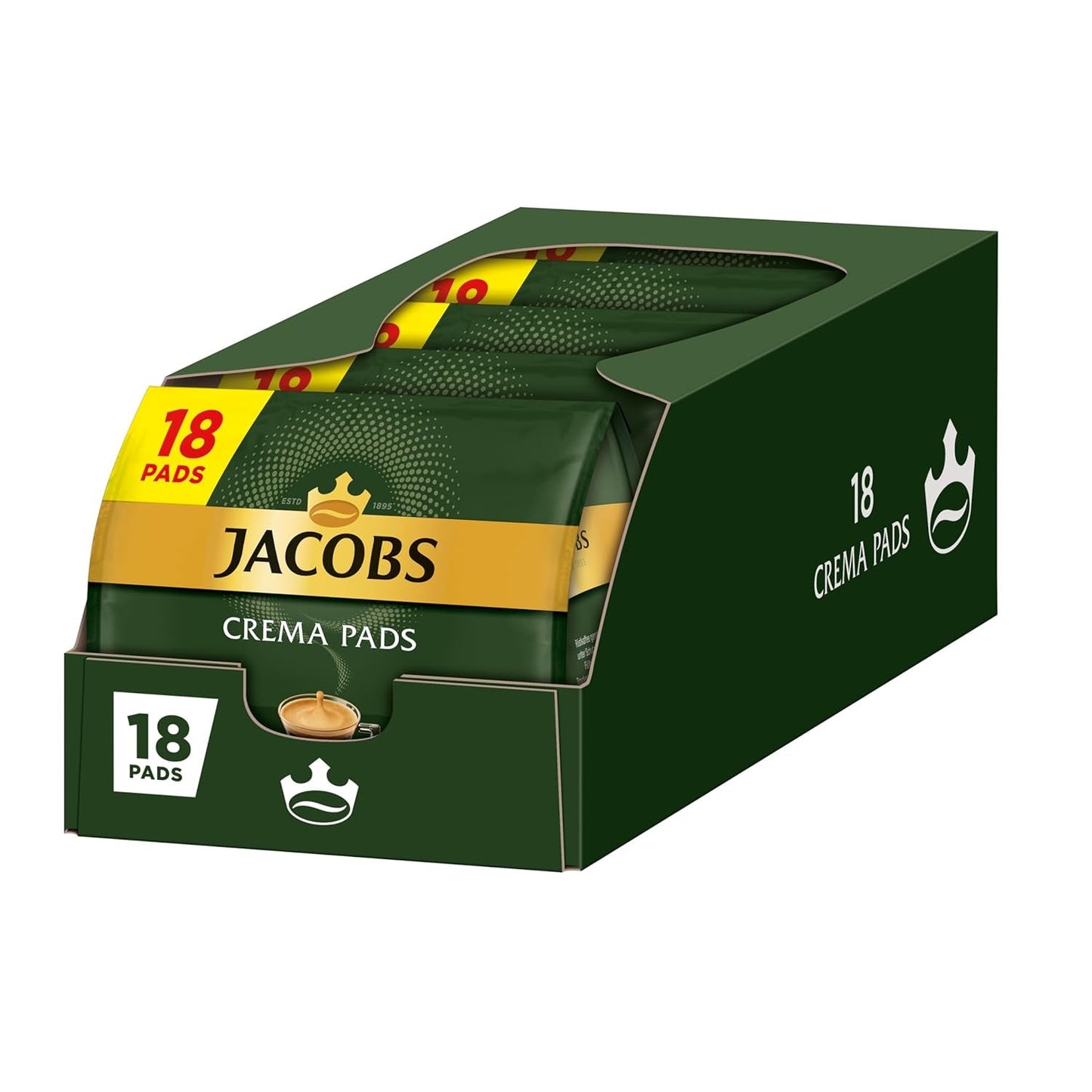 Jacobs Pads Cream, Senseo-kompatibla Pads, 5 x 18 Getränke, 90 Kaffeepads