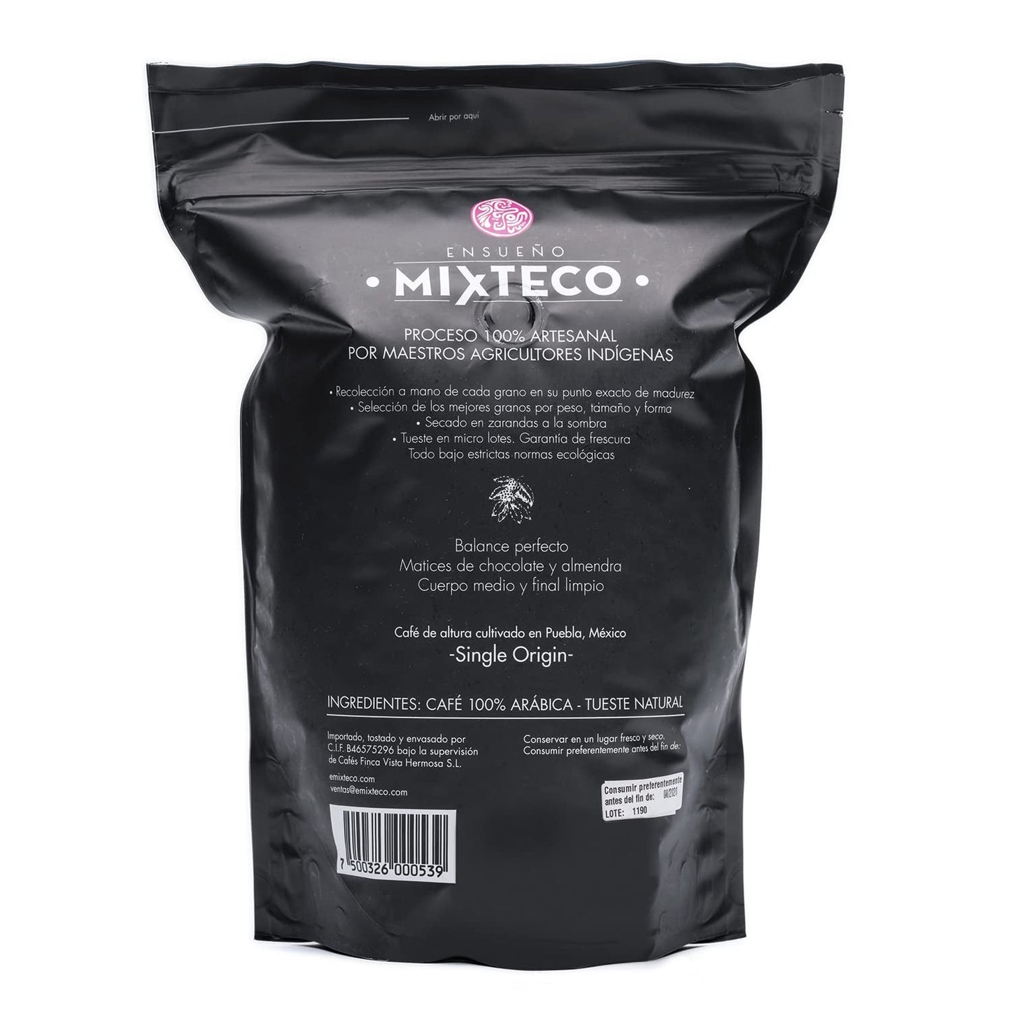 Rostade Arabica kaffebönor | 500 g med inslag av kakao och mandel | Från en traditionell kafferosteri | Delikat smak