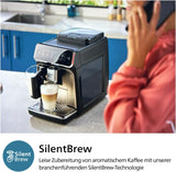 PHILIPS automatisk espressomaskin 3300-serien - 6 drycker, modern färgpekskärm, LatteGo mjölkberedningssystem, SilentBrew, 100% keramisk kvarn, AquaClean-filter. Svart krom (EP3347/90)