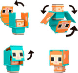 Mattel Minecraft Flippin' Figs får och kyckling 2-pack med 2-i-1 lekfigurer, stora huvuden och pixeldesign HXK17 Actionfigurer Naty Shop