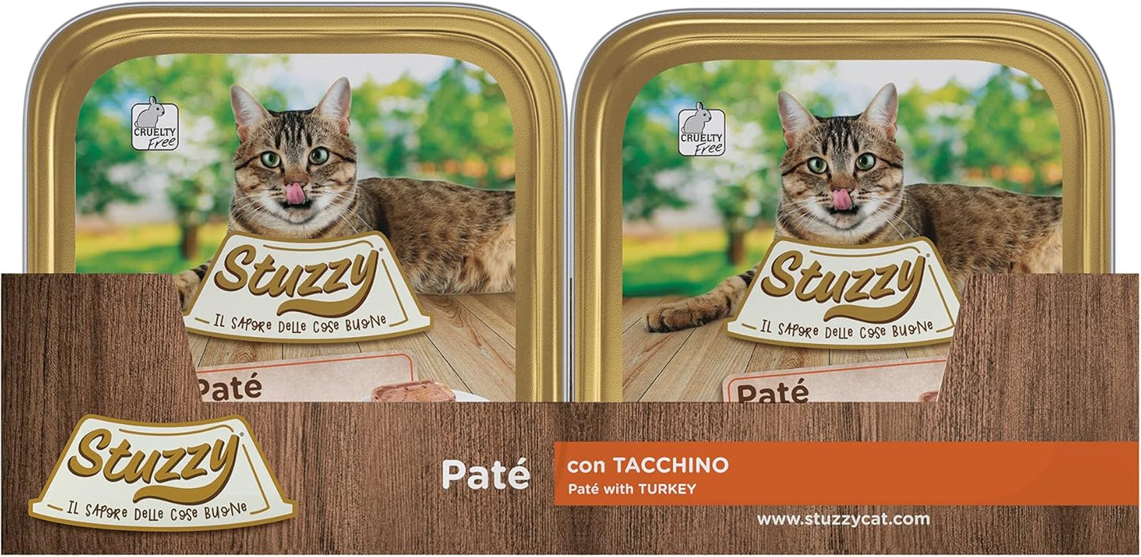 Mister Nassfutter für ausgewachsene Katzen, Turkiet, Line Pastete und Fleisch i Stücken, totalt 3,2 kg (32 Becher x 100 g)