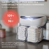 Prince Lionheart EVO Wipe Warmer för engångsvåtservetter för baby med värmande nattljus Ever-Fresh-system (EU-adaptrar) 1 st (1 förpackning)