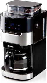 DOMO DO721K "Grind and Brew" espressomaskin - Bean-to-Cup-funktion - LCD-display - För malet kaffe eller hela bönor - 1,5 L
