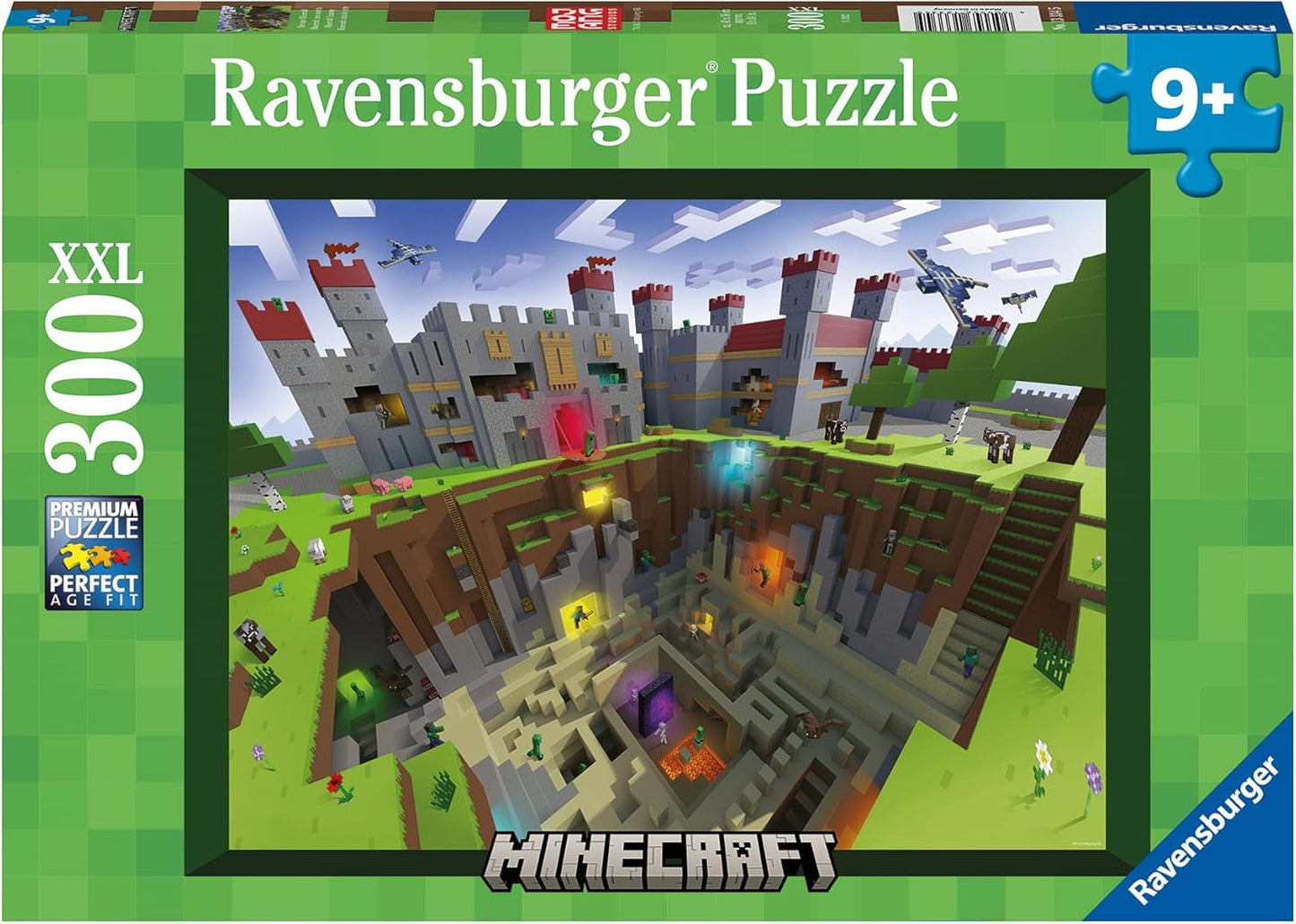 Ravensburger pussel för barn 13334 - Minecraft Cutaway - 300 bitar Minecraft XXL pussel för barn över 9 år Pussel Naty Shop Singel