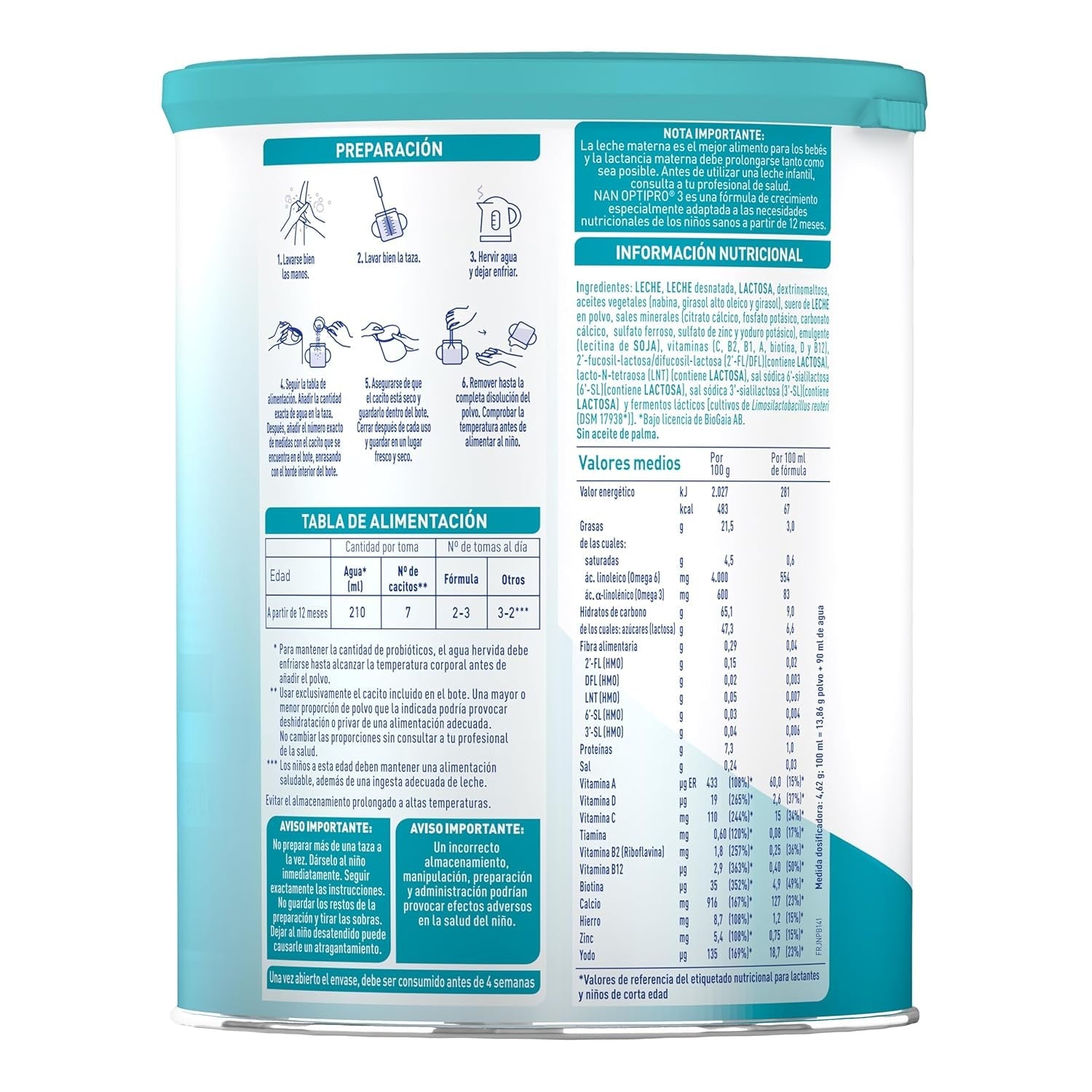 Mejeriprodukter 3 BARN 800 G