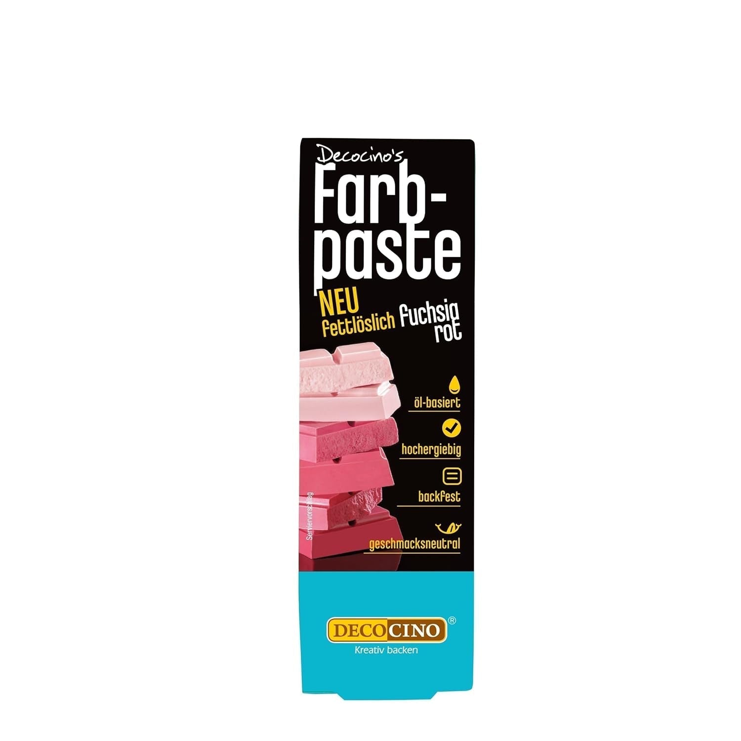 DECOCINO Gul fettlöslig färgpasta - 15 g - Oljebaserad matfärg, idealisk för färgning av choklad, smörkräm, fondant eller kakdeg