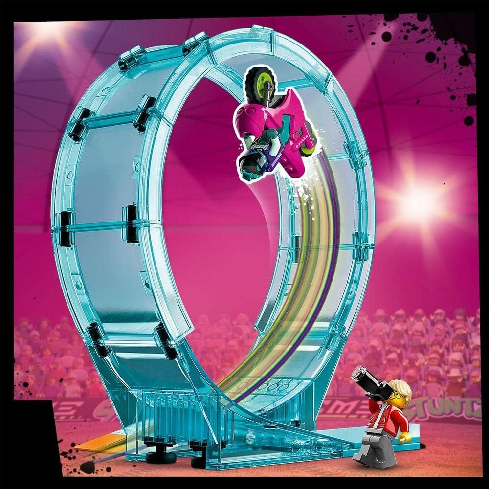 LEGO 60361 City Stuntz Ultimate Stunt Rider Challenge, 3-i-1-stunts för 1 eller 2 spelare, med 2-hjuliga leksaksmotorcyklar för barn, Set 2023 Byggset Besuche den LEGO-Store