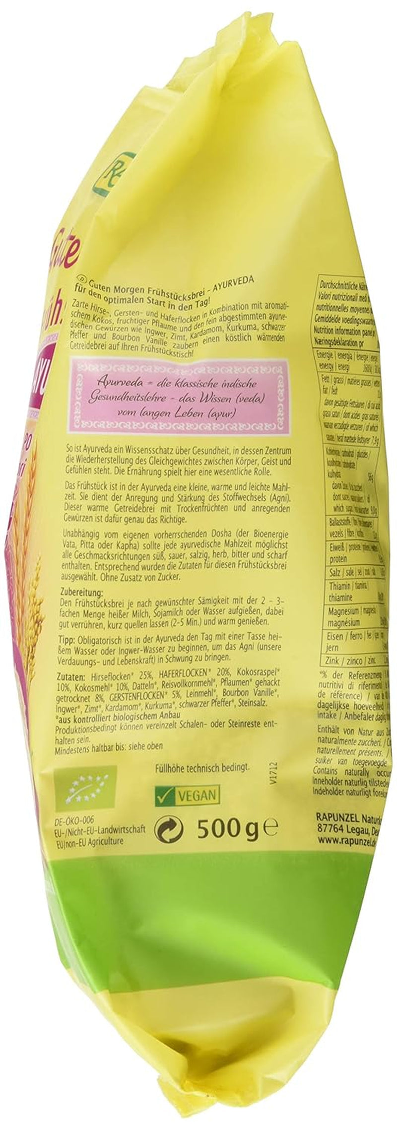 Ayurvedisk havregryn till frukost, 500 g
