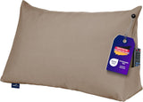 Traumnacht Cosy Ryggkudde, läskudde, 70 x 40 cm beige, avtagbart och tvättbart överdrag av 100 % polyester, praktisk sidficka, Oeko-Tex certifierad, tillverkad enligt tyska kvalitetsstandarder