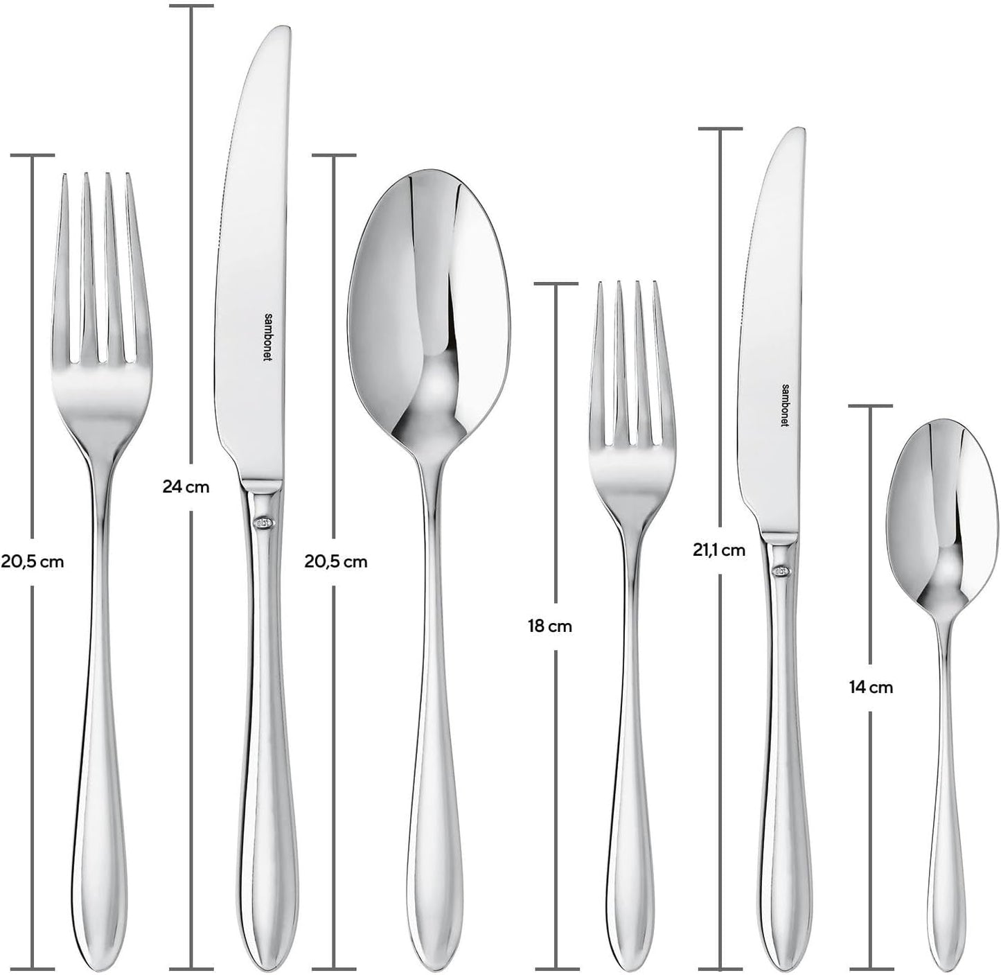 Sambonet 52515-83 Dream monoblock servisset, 36 delar Kitchen Naty Shop