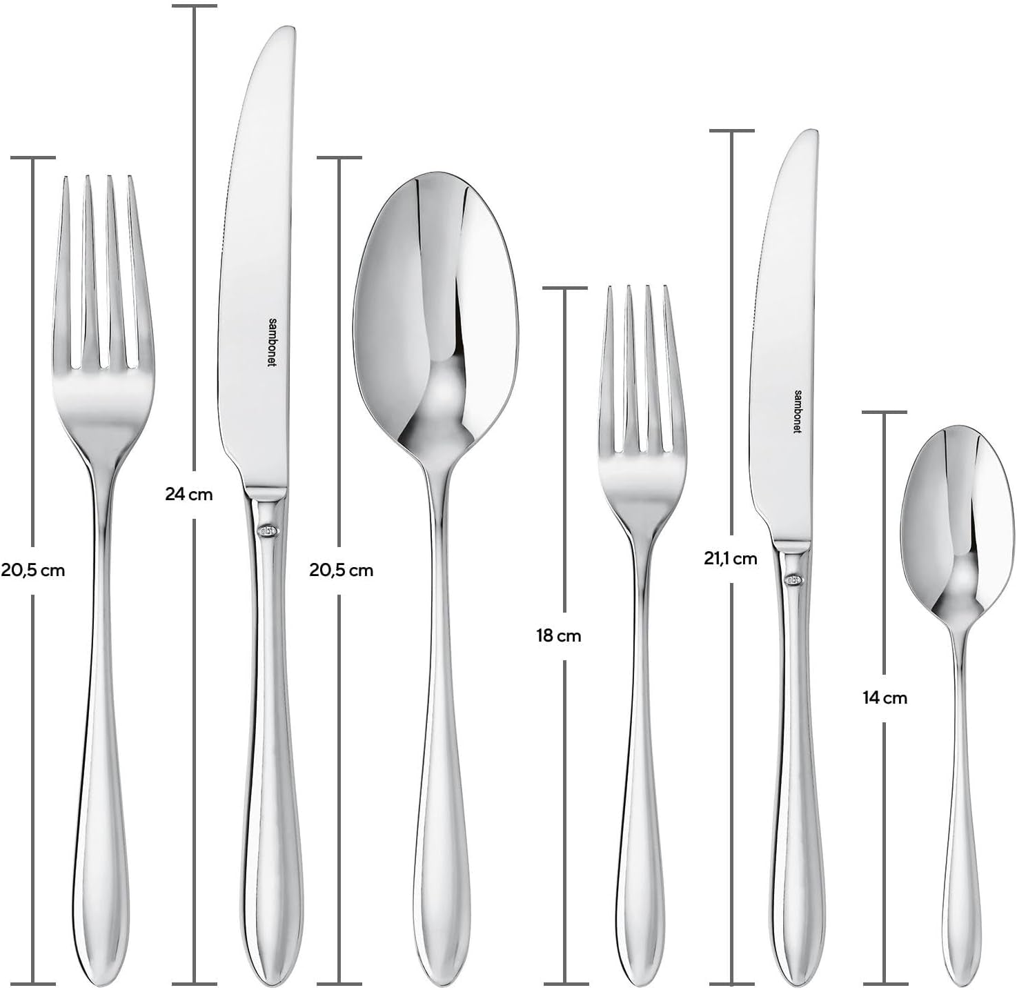 Sambonet 52515-83 Dream monoblock servisset, 36 delar Kitchen Naty Shop