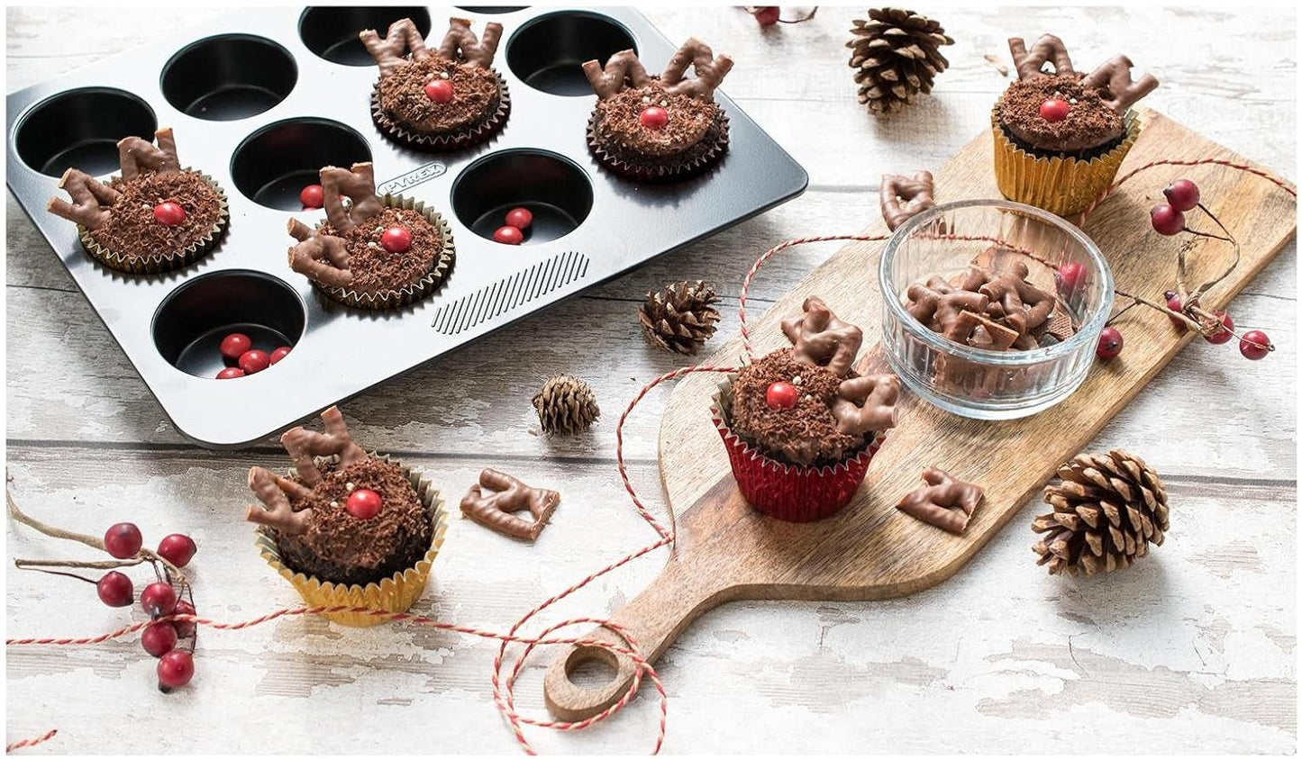 Magisk plåt för 12 muffins Formar och bakplåtar Naty Shop
