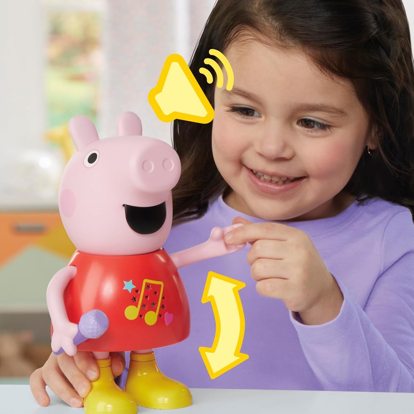 Peppa Pig docka, pratar och sjunger, rosa, 20 cm