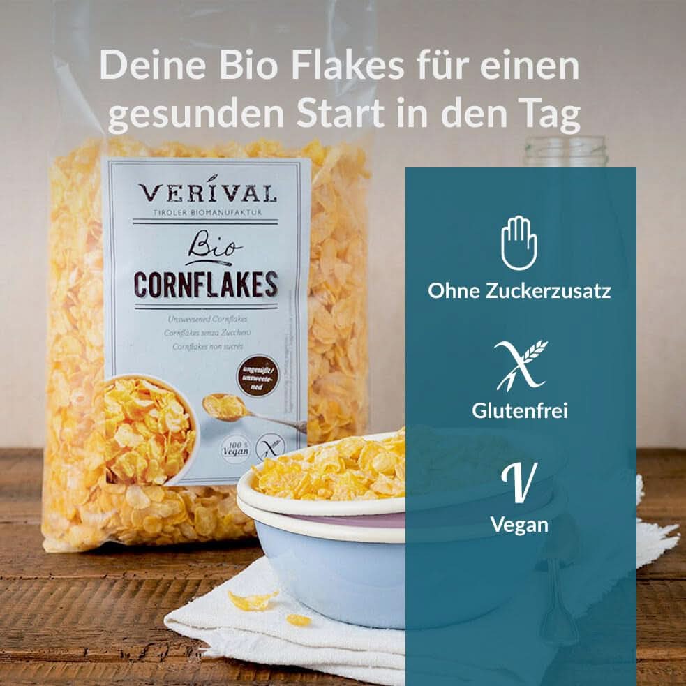 Verival Cornflakes osötad, förpackning 6 x 250 gram Cereale Naty Shop