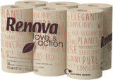 Toalettpapper Renova Love & Action, Beigerpaket 9 X 12 Rollos-: 108