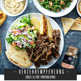 Ankerkraut Gyros, Gewürzmischung für Gyros, egal ob aus der Pfanne oder vom Grill, mit Zwiebel, Knoblauch, Mejram, Spikummin, Piment och mehr, 80 g im Korkenglas
