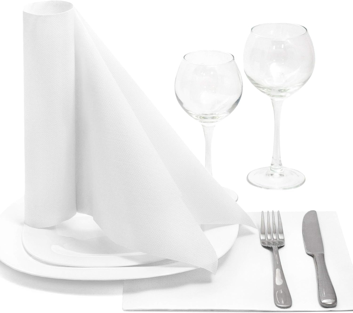 Papstar, 50 servetter "ROYAL Collection" 1/4-faldigt 48 Cm X 48 Cm Vit, #11577