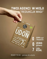 Udon Shirataki Konjac Noodles Bio 385g - Lågkalori, glutenfri, vegan - gjord av konjacrot, rik på fibrer DIET-MAT