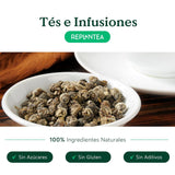 Ekologiskt te Jasmin Dragon Pearls (100 g) | Premium grönt te i form av handrullade jasminpärlor | Tespecialitet med delikat blomarom | OMPLANTERA