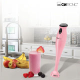 Clatronic Stabmixer/Pürierstab/Blender/Stab-Mixer/Stick/Mixstab SM 3577; Edelstahl-Schlagmesser; Für Smoothie, Kürbispüree, Babybrei, Milchshake; Mit Mixbehälter (500 ml); 180 watt; Rosa kök Naty Shop