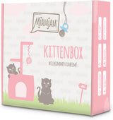 MjAMjAM - Premium Wet Cat Food - Kitten Box - 3x Lax Oil Chicken och 3x Lax Oil Kalvkött, Matpåse, Penna, Box Lock, Pack om 6 (6 x 200g)