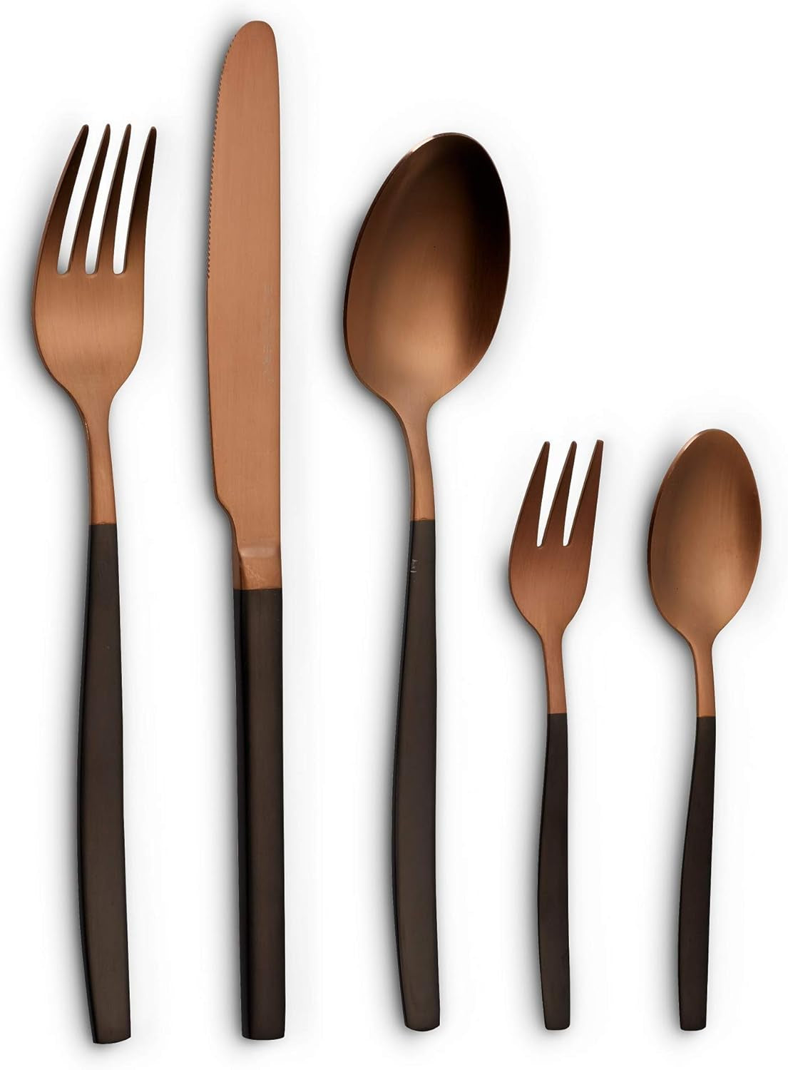 Echtwerk Positano Due-Bronze Bestickset, Black Edition, 20 delar, 4 personer Kök Naty Shop Brons/Svart