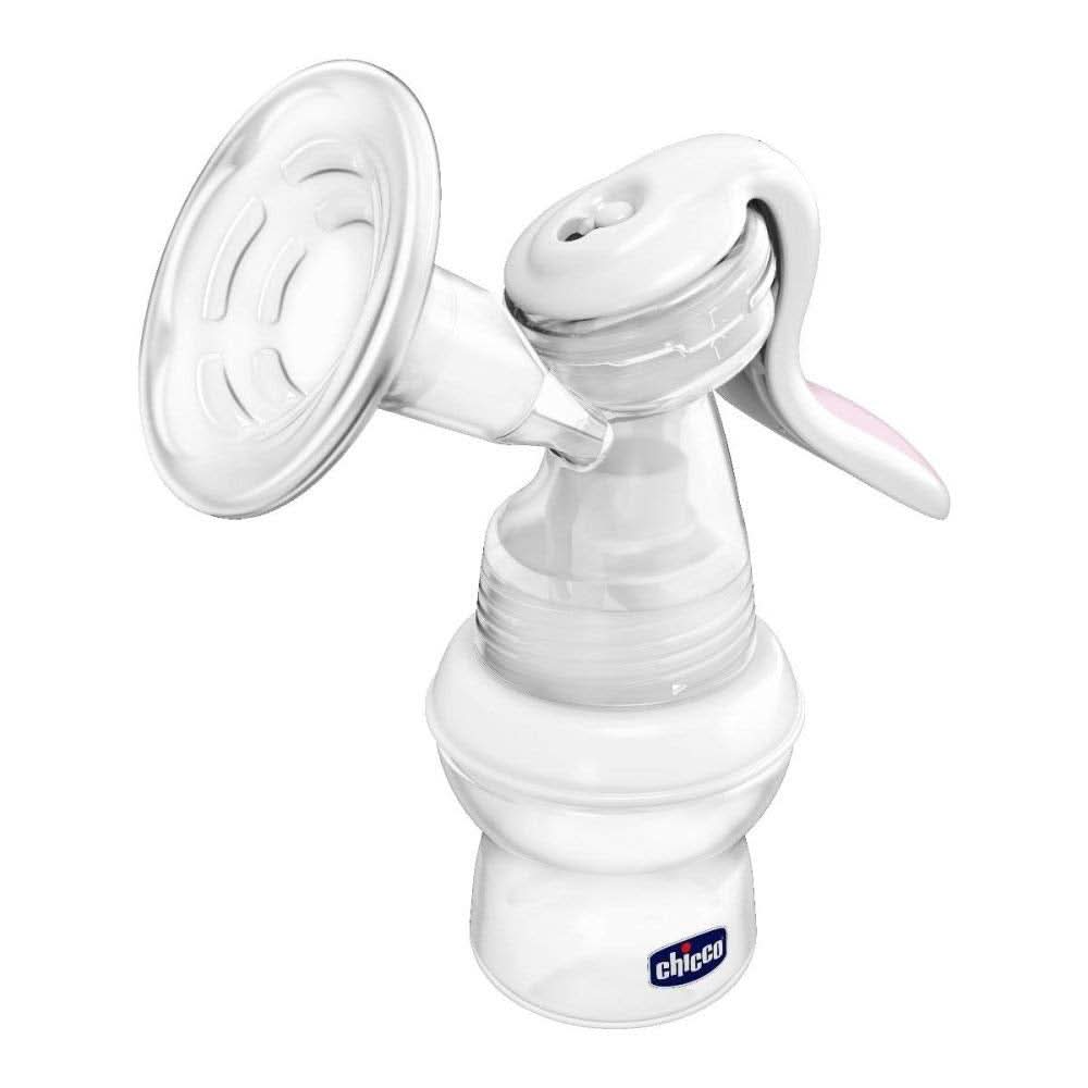 Chicco Natural Feeling manuell bröstpump, med vinklad spene och hermetiskt lock, blir en nappflaska - 150 Ml Mat och amningstillbehör Bebe Naty Shop