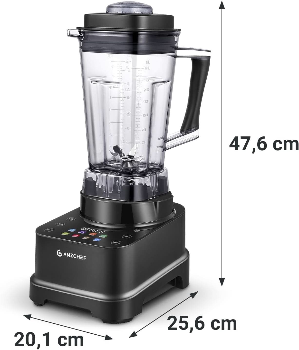 Blender AMZCHEF, 8 smarta menyer och 10 hastigheter, LCD-pekskärm Kitchen Naty Shop