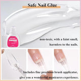 Ballerina lösnaglar set - 240 stycken Delikat lila rosa lösnaglar, heltäckande lim på lösnaglar, lösnagel tips set för manikyr och nagelkonst för kvinnor och flickor (lavendelrosa)