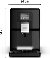 Krups Intuition Preference helautomatisk espressomaskin med smartphone-liknande funktion, 3,5" färgpekskärm, Smart Slide-teknik, intuitivt belysningssystem, 11 drycker, mjölkbehållare, EA873810