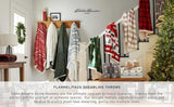 Eddie Bauer Filt, Bomullsflanell, Heminredning, Vändbar, Sherpa Sängkläder, Pine Check, Throw Quilts & Quilts Naty Shop