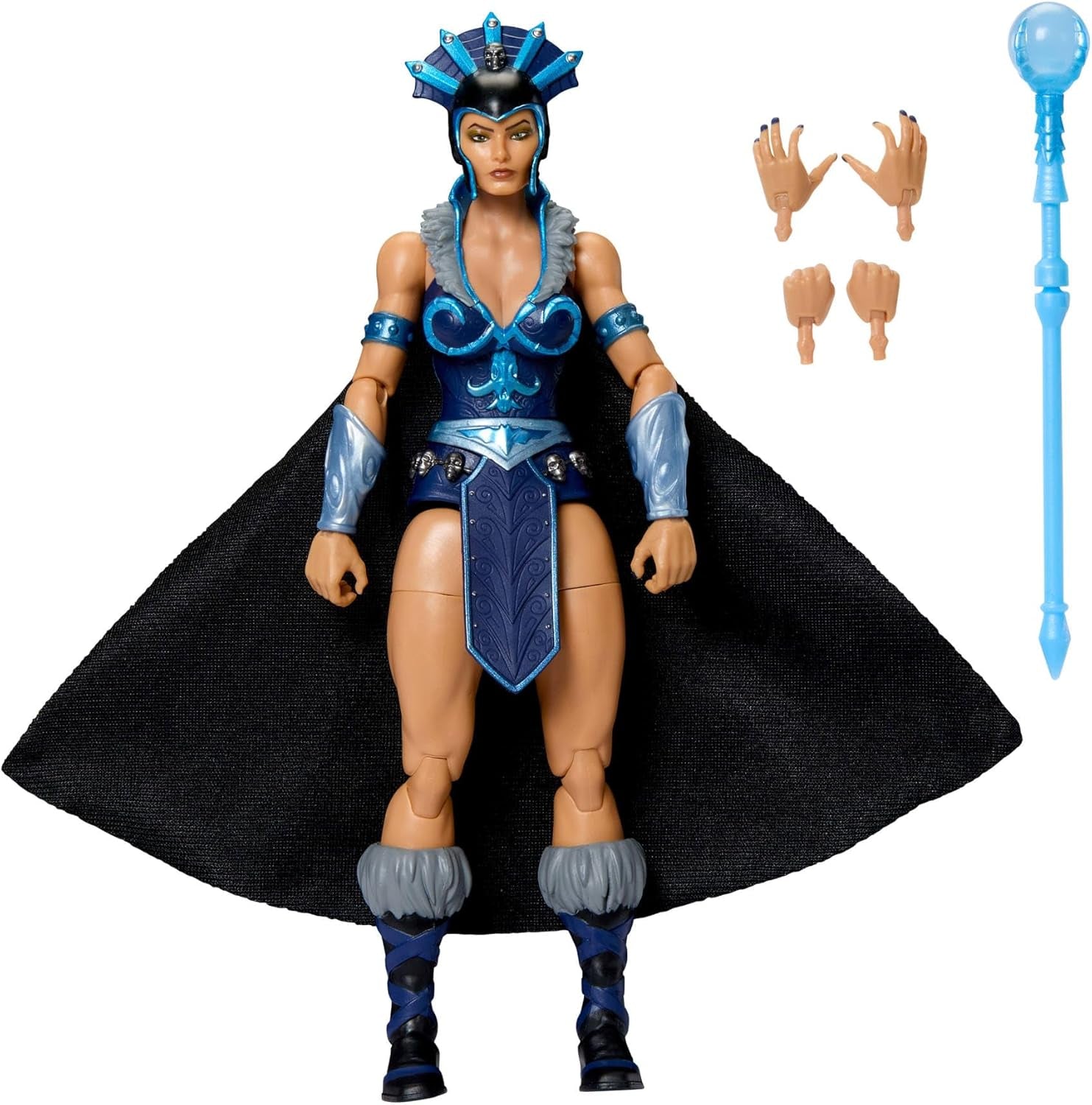 Universums mästare Masterverse Action Figur Ca. 18 cm lång, New Eternia Evil-Lyn, MOTU Toy Villainess, Sorceress, 30 Movement Points, Crystal Ball Wand, JBP77 Actionfigurer Naty Shop Standardtitel