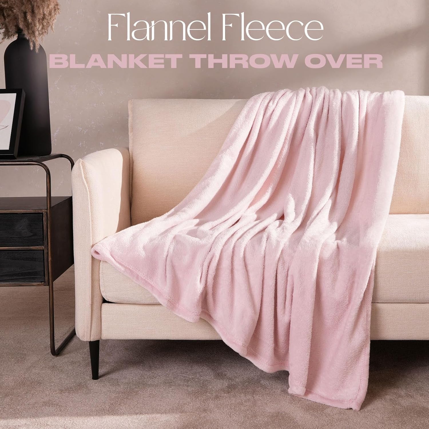 Brentfords flanellfleecefilt, extra mjuk, stor, fluffig, varm, överkast i sovrummet, enkelsäng, soffa, soffa, rödrosa - 120 X 150 cm sängar och filtar Beuche den Brentfords-Store