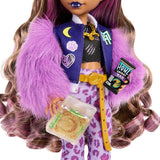 Monster High Clawdeen Wolf Doll med Puppy Crescent och tillbehör som skolväska, kalender, snacks och mer, HRP65