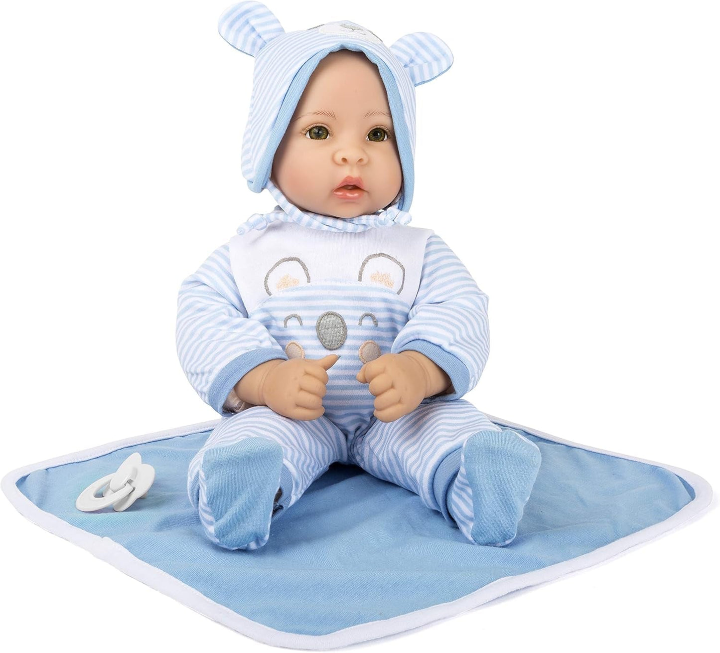 Small Foot Lukas Doll, inklusive avtagbara kläder, napp och mjuk filt, rollspel, 11238