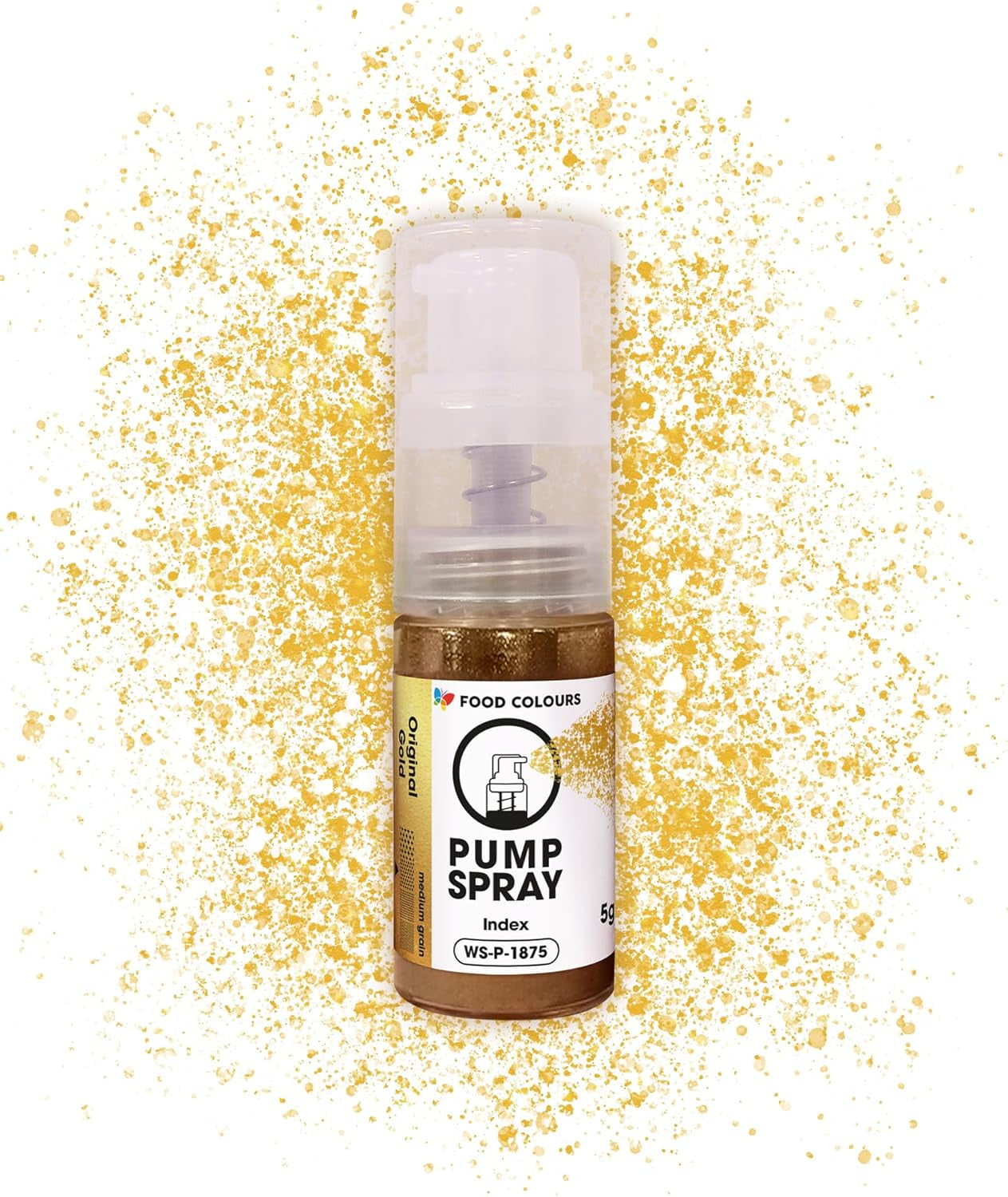 Ätbar matspray med glitter NYTT SILVER SKIMRANDE 5G pump med metallpulver för snabb och effektiv dekoration av kakor, krämer, geléer, praliner, choklad och sockerdekorationer