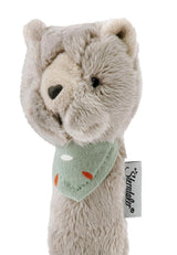 Sterntaler baby squeaker katt Lilly - Mjuk fleece baby leksak - Grip leksak för bebisar - Första försök att ta tag och leka, grå Bebe Toys Naty Shop