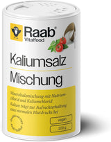 Raab Vitalfood Kalium salt-Mischung, Mineralsalzmischung med 66,7% Natriumchlorid (Kochsalz) och 33% Kaliumchlorid, Kalium trägt zur Aufrechterhaltung eines normalen Blutdruck bei (1 x 200 g Dos)