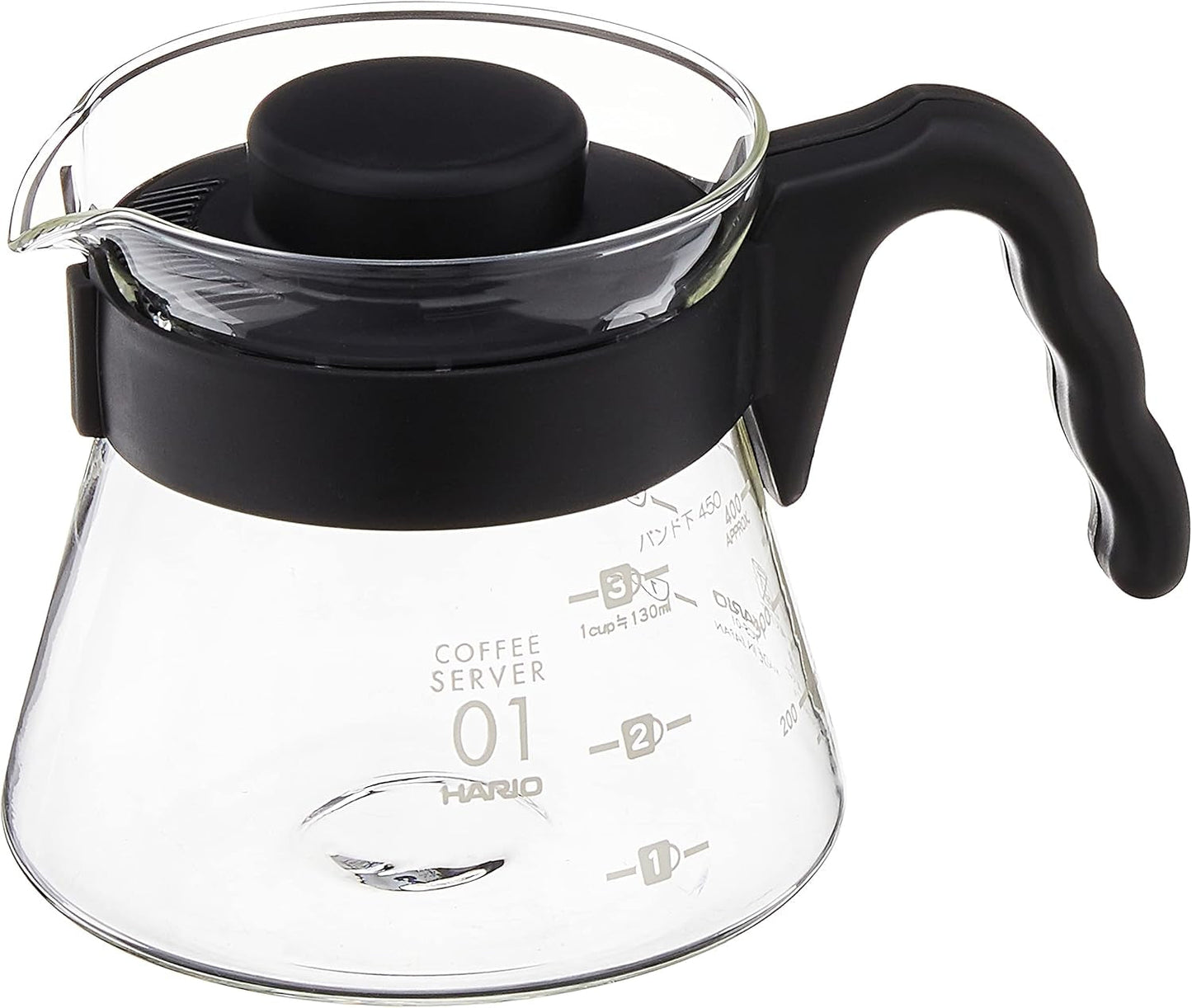 4977642019126 Karaff för servering av kaffe V60 700 ml VCS-02B, glas, färglös, 17,3 x 14,1 x 13 cm