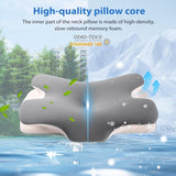 MULISOFT Memory Foam Kudde, Bekväm Huvudkudde, Nackstödskudde, Ergonomisk Side Sleeper Kudde (Grå) Cervikala Ortopediska Kuddar Naty Shop