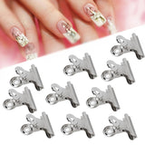10 st Nagelklämmor Metallklämma Nagelförlängningsklämma Nagelkonstverktyg Glasfiberfixare Nagelkonsttillbehör Hållbar praktisk utrustning Hemma Gör-det-självsalong