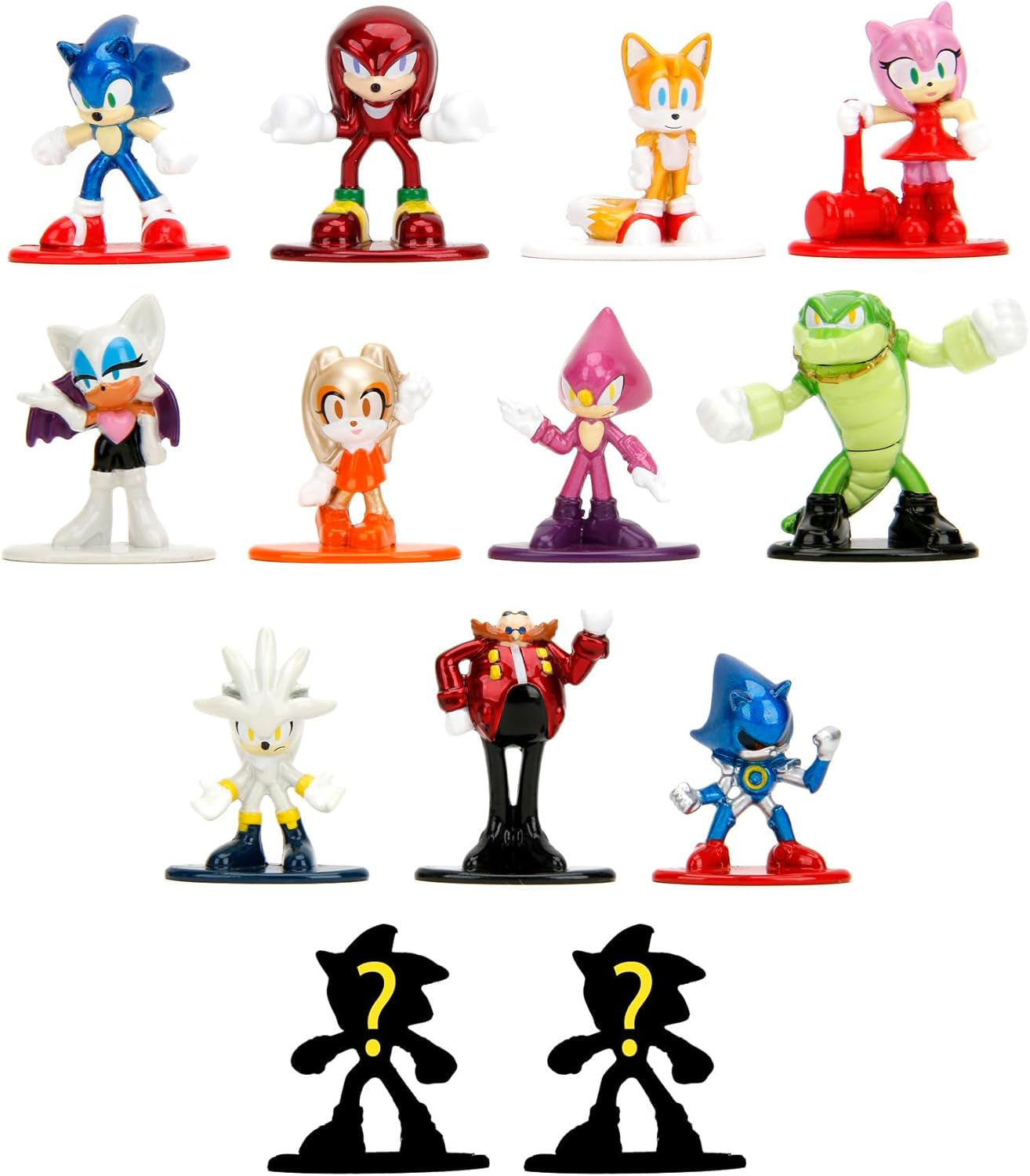 Jada Toys Sonic the Hedgehog Figur (1X Mystery Figur i Blind Pack) - 1 Surprise Collectible Figur från 13 Sonic Figurer, Nano Metal Figur (Ca 4 Cm) För barn och fans från 3 år, Wave 1 Actionfigurer Naty Shop
