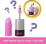Barbie Mini Barbieland Set med 5 Fashionistas dockor, ca. 3,8 cm höjda minidockor i läppstiftsärmar Surprise Collection Set (stilar kan variera), JBD26 Naty Shop Dolls
