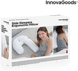 Innovagoods Ergonomisk U-formad kudde för sidoslipare, idealisk för graviditet, främjar lugn andning, minskar snarkning, bomull och polyester, vit, 39 X 57 X 14 cm Cervikala ortopediska kuddar Naty Shop