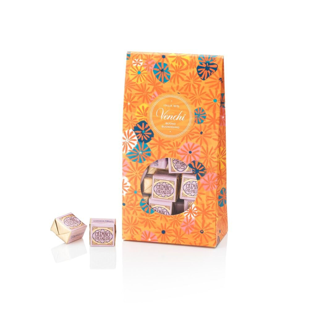 Venchi – Murrine Collection – Presentförpackning med diverse godis Cremino Caramel Gold, 300g – Presentidé – Glutenfri