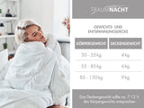 Traumnacht avslappningsfilt 135 X 200 Cm, 4 kg tyngd filt för lugnande och stressavlastning, rekommenderas för vuxna, Oeko-Tex certifierad, producerad enligt tyska kvalitetsstandarder Täcken och täcken Naty Shop