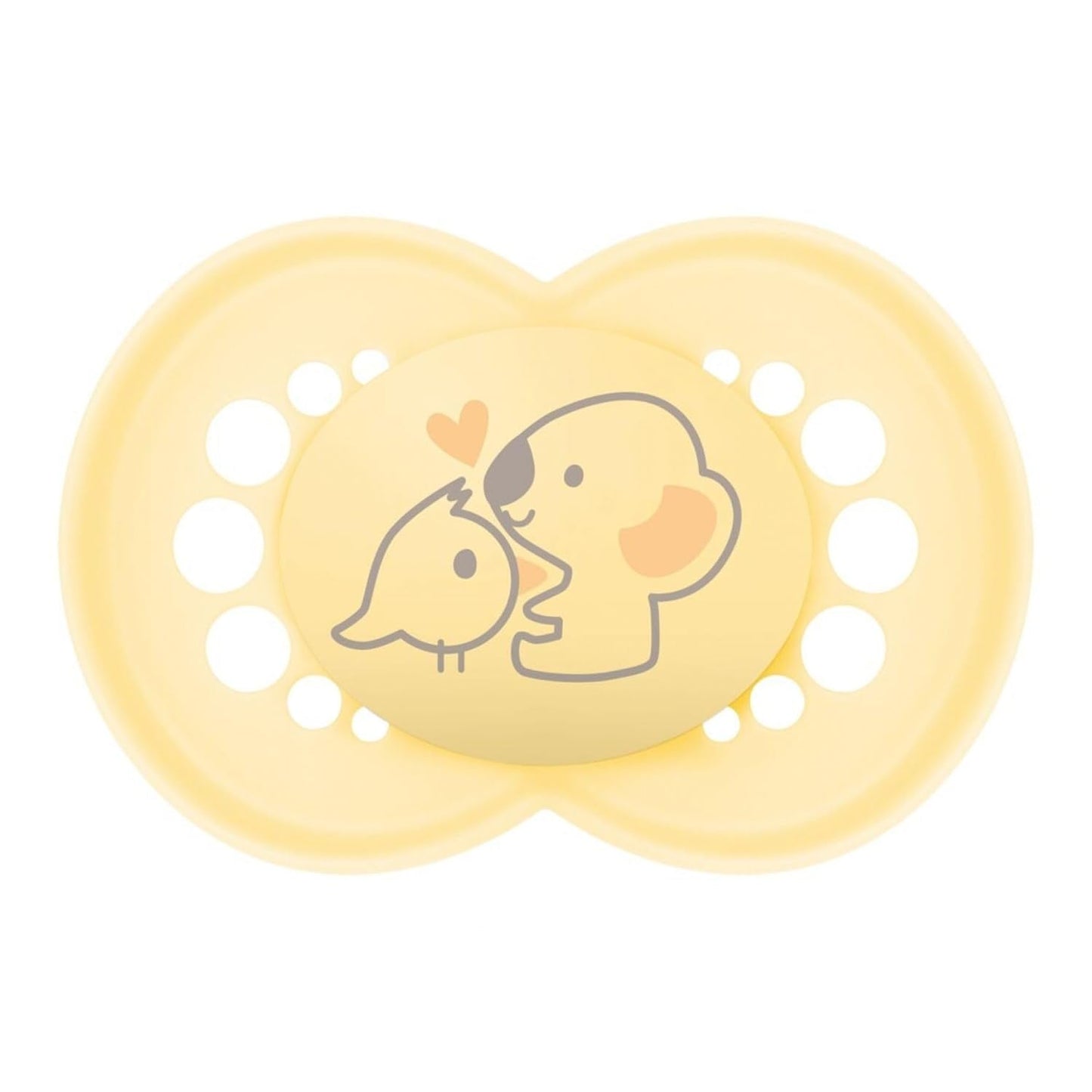 MAMMA | Original beige napp 18+ månader (paket med 3) slumpmässigt färgval - Ultramjuk silikon symmetrisk napp - Anatomiskt formad babynapp för optimal munutveckling