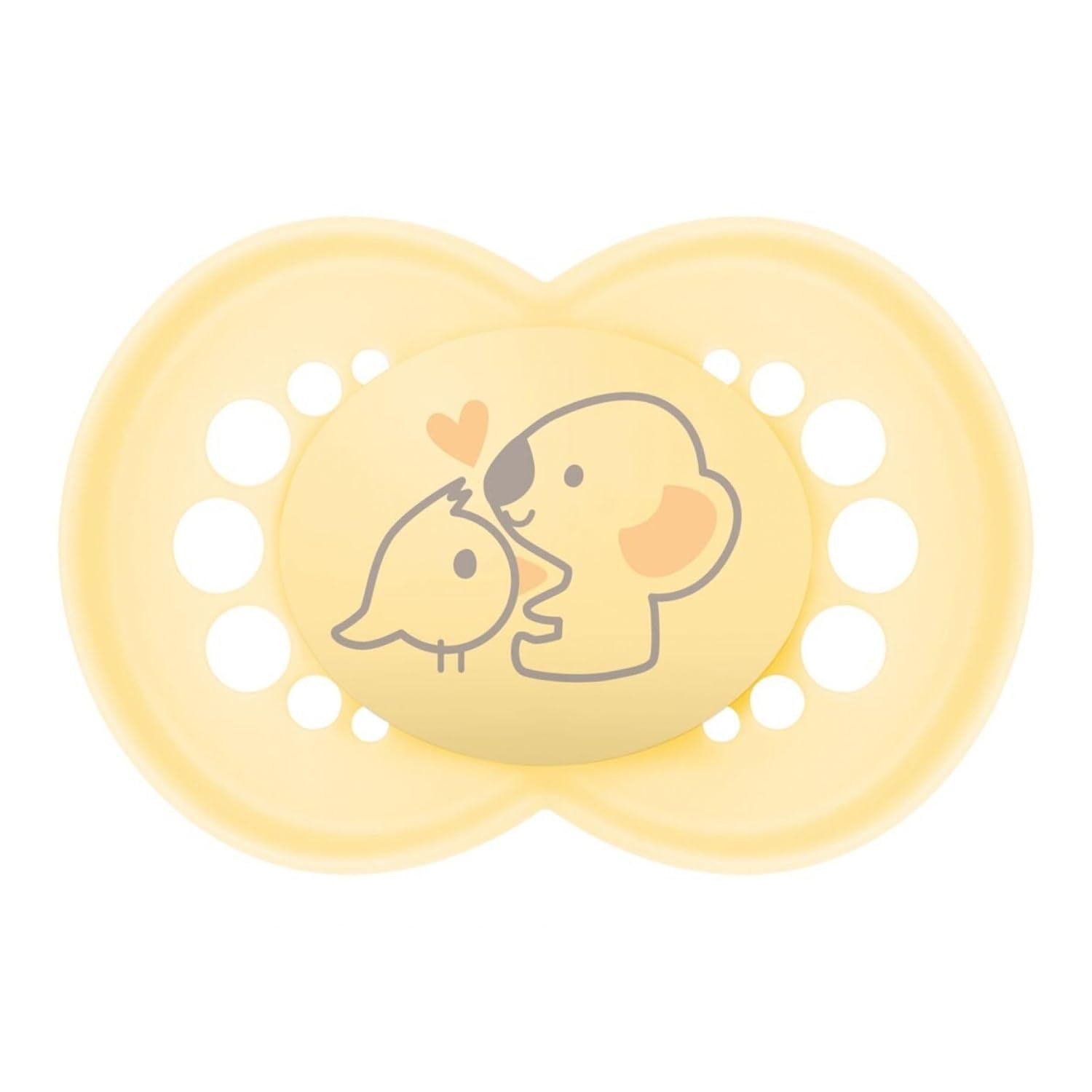 MAMMA | Original beige napp 18+ månader (paket med 3) slumpmässigt färgval - Ultramjuk silikon symmetrisk napp - Anatomiskt formad babynapp för optimal munutveckling
