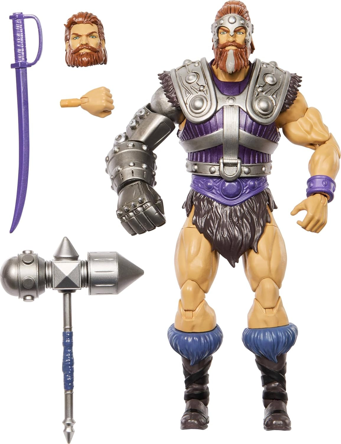 Universums mästare Masterverse Action Figur Ca. 18 Cm, New Eternia Fisto, MOTU Toy Hero With Iron Fist, 30 Movement Points, JBP76, [Multicolor] Actionfigurer Naty Shop Standardtitel