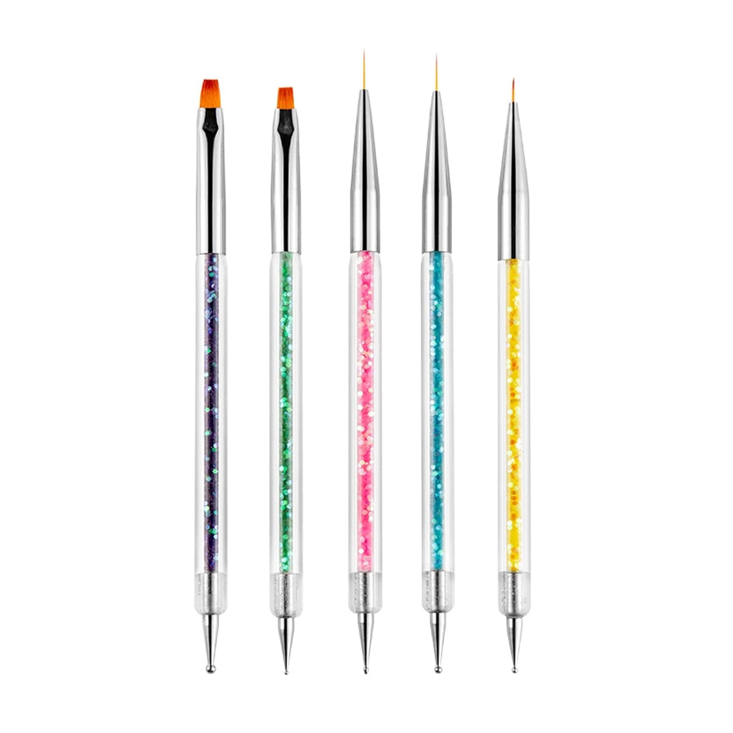 Nagel Art Fineliner Pinsel[5 Stück],Nagel Art Liner Pinsel,Professionel Detail Pinselet,Nagellack Pinsel,Für Nagel Art Design Painting Salon,Nageldesign Nagel Fußpflege